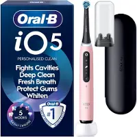 Oral-B - iO5 Electric Toothbrush - Pink - 1 Brush Head, Premium Travel Case