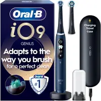 Oral-B - iO9 Electric Toothbrush - Sapphire Blue - 2 Brush Head, Charging Travel Case