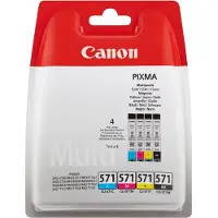 Canon 571 Origineel Inktcartridge Cyaan, Geel, Lichtgeel, Zwart Multipak van 4