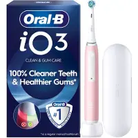 Oral-B iO 3 Elektrische Tandenborstel - Lichtroze - 1 Opzetborstel - Reisetui