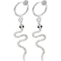 Charme Bijoux Klem oorbellen -slang zilverkleur 5.5 cm- geen gaatje-