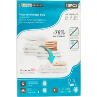 Storage solutions Opbergzak Vacuüm Set A 10 Stuks 3 Maten Transparant transparant Kunststof