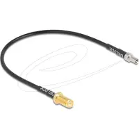 DeLOCK Antenna Cable RP-SMA jack bulkhead to TS-9 plug RG-174 20 cm