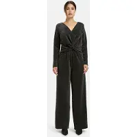 Milano Italy Glanzende Jumpsuit met Knoopdetail