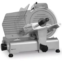 Hendi Snijmachine - aluminium en rvs - antiaanbaklaag en slijper, mes 25 cm, dikte 1-8 mm - 49,4 x 40,2 x 39,8 cm - grijs - voor kaas en vlees