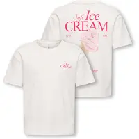 ONLY Koghelen T-shirts Dames Wit 134/140