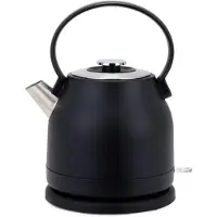 Mira Waterkoker Retro - Vintage Waterkoker - Elektrische Waterkoker - Zwart - 24cm x 18cm x 28cm