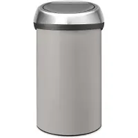 Brabantia Touch Bin Prullenbak - 60 liter - Soft Grey/Matt Steel deksel