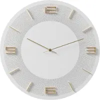 Kare design Wandklok Leonardo White Gold