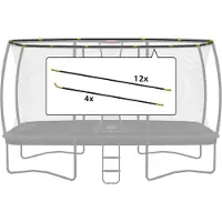 Berg Fiberglass palen veiligheidsnet 500x300 cm