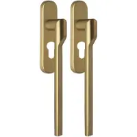Formani Rivio by Gensler GL231PAY massieve paarsgewijze set hefschuifdeurbeslag inclusief cilindergat PC69 - PVD mat goud