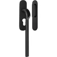 Formani Rivio by Gensler GL230Y massieve set hefschuifdeurbeslag inclusief cilindergat PC69 - PVD mat zwart