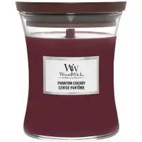 Woodwick Hourglass Medium Geurkaars - Phantom Cherry - 60 branduren