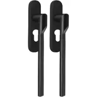 Formani Rivio by Gensler GL231PAY massieve paarsgewijze set hefschuifdeurbeslag inclusief cilindergat PC69 - PVD mat zwart