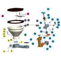 Lalizas Kit E Base To Bowl Mounting Kit Set Wit For Manual Toilet LT-I
