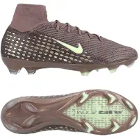 Nike Zoom Mercurial Superfly 10 Mbappé Elite Gras Voetbalschoenen (FG) Bruin Neongeel Zilver