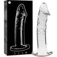 Nebula SERIES BY IBIZA - MODEL 19 DILDO BOROSILICATE GLASS 18.5 X 4 CM CLEAR | BEST GLASS BUTTPLUG | GLASS ANAL PLUG | BEST SELLER