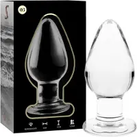 Nebula SERIES BY IBIZA - MODEL 3 ANAL PLUG BOROSILICATE GLASS 11 X 5 CM TRANSPARENT | BUTTPLUG | GLASS ANAL PLUG | SEX TOY FOR MAN | SEX TOY FOR WOMAN | BEST SEX TOY