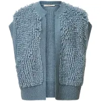 AllSaints Elias Gilet Slate Blue Maat: L | Gilets Outlet | Dames | Blauw