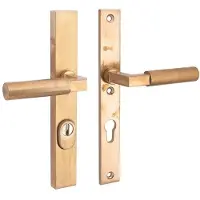 Artitec SKG3 PC55 kruk/kruk op smalschild Bauhaus rechts + kerntrekbeveiliging messing antiek