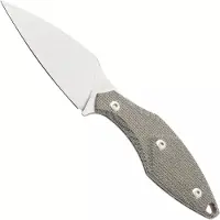 Mercury Hawky 9AWK-GCF-C Stonewashed M390, Green Canvas Micarta, vaststaand mes