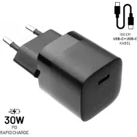 FIXED FIXC30M-CC-BK oplader voor mobiele apparatuur Universeel Zwart AC Snel opladen Binnen