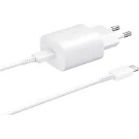Samsung Fast Charge 25W Power Adapter 220V Lader - incl. USB-C naar USB-C Kabel - Wit
