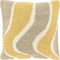 Unique living Sierkussen Charly Grijs / Geel 45 X 45 Cm