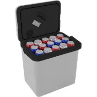 Auronic Koelbox Elektrisch 12V en 230 volt - 25L - Camping Koelkast - Auto - Koelen en Verwarmen - Frigobox - Lichtgrijs
