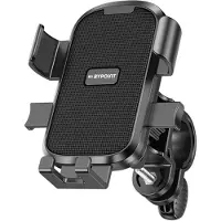 Bypoint Telefoonhouder Fiets & E-bike - Smartphonehouder met Auto-Grip - 360° Draaibaar - Anti-Shake & Stabiel - Geschikt voor 60-90mm Smartphones - Zwart