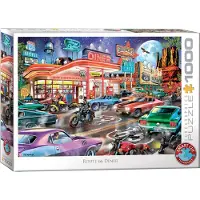 Eurographics puzzel Route 66 Diner - legpuzzel 1000 stukjes auto.