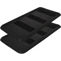 KOTARBAU 2 Stuks Schoenenlekbak, Lekbak Schoenen, Rubber, 80x40 cm, Zwart, Schoenenmat, Onderlegger Schoenen, Schoenendruipbak, Schoenmat, Schoenafdruipbak