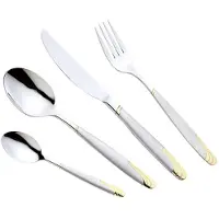 Maestro MR-1512G-24 Luxe Bestekset - 24-delig - 6 Personen - Hoogwaardig Roestvrij Staal 18/10 - Goud - Vaatwasserbestendig