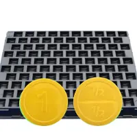 Combicraft Ronde breekmunten 1000 stuks geel met telbak