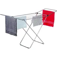 Dirt Devil Droogrek Inklapbaar – Wasrek Metaal met Anti-Slip Voeten – Wasrek met Vleugels tot 10KG – Drooglijn ca. 18 Meter – Opvouwbaar Wasrek voor Binnengebruik
