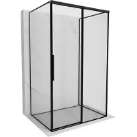 Mexen Rox-3S 3-zijdige schuifdouchecabine rechts 140 x 80 , zwart frame, zwart - 8C2-140-080-70-70-3S-P