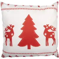 Clayre & Eef Kussenhoes 45x45 cm Wit Polyester