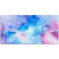 Tulup Bureau Onderlegger - Abstracte Wolken Computer Mat - 90 x 45 cm - Blauw Bureau Pad - Bureau Pad - Bureau Accessoires - Onderlegger Bureau