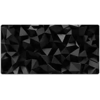Tulup Bureau Onderlegger - Zwarte Abstractie Computer Mat - 90 x 45 cm - Zwart Bureau Pad - Computer Mat - Slaapkamer Decoraties - Bureauonderlegger