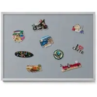 Tulup Magneetbord met Zilveren Frame - Grijs Magneetbord in Stijlvolle Kleuren - 70 cm x 50 cm - Grijze kleur - Magnetisch Bord Muurbevestiging - Memobord voor Keuken - Magnetisch Wandbord