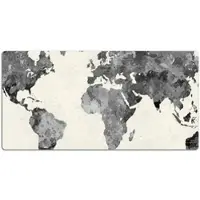 Tulup Bureau Onderlegger - Kaart Van De Oude Wereld Bureau Pad - 120 x 60 cm - Grijs Bureaumat - Bureau Onderlegger Groot - Kantoor Decoraties - Bureauonderlegger XXL