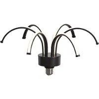 LUEDD E27 LED lamp deco zwart 6W 450 lm 3000K