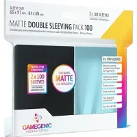 GameGenic Sleeves Matte Double Sleeving Pack - Pro fit sleeves + Black prime Sleeves