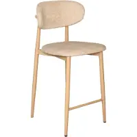 Lizzely Garden & Living SET DEAL: 2 stuks Barkruk Japandi bruin Reika lichtbruin minimalistische barstoel japanse stijl