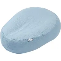Meyco Baby Uni Relaxhoes Voor Voedingskussen - Pre-washed Hydrofiel - Jeans Blue