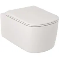 Kludi Resa S - Hangend toilet met SoftClose zitting, Rimless, Spiralflush, mat wit 27WCSET53