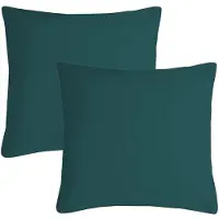 Stof Textile sierkussen Nelson - 2x - petrol - 40 x 40 cm - bank kussens - zitkussens - binnen/buiten - polyester