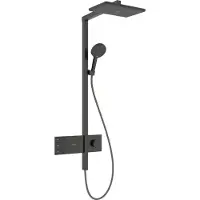 Hansgrohe Raindance Alive Q Showerpipe regendoucheset 210/340 2jets, Ecosmart met Showerselect Comfort Brushed Black Chrome