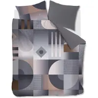 Beddinghouse Dutch Design Dekbedovertrek Robbinson Grijs Katoen-260 x 200 / 220 cm | Extra Breed