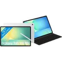 Samsung Galaxy Tab S10 FE Plus 13,1 inch 128GB Wifi Zilver + Toetsenbord Hoes QWERTY